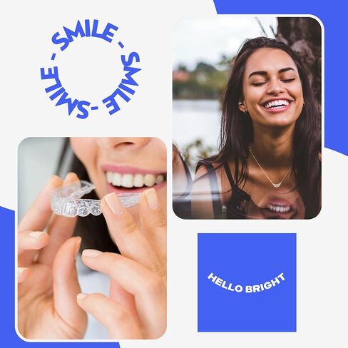UV Retainer Case for Invisalign, Aligners, Dental Braces, Mouth Guard, Dentures and Night Guard - Small and Portable UV Retainer Cleaner Case with UVC Lights - White & Blue in Kuwait