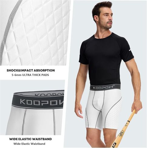 KOOPOW Adult Padded Sliding Shorts Men Slider Shorts Sliding Pads for Baseball, Football, Lacrosse, Hockey in Saudi Arabia