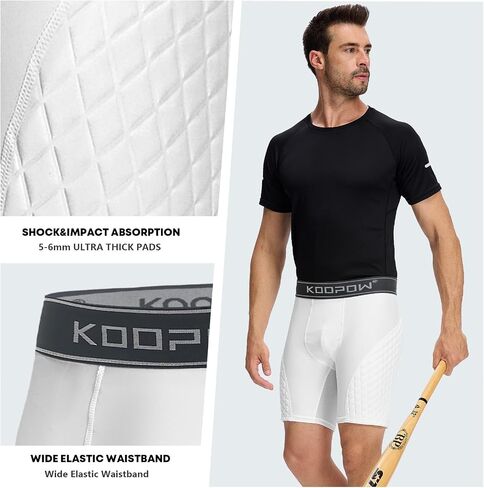 KOOPOW Adult Padded Sliding Shorts Men Slider Shorts Sliding Pads for Baseball, Football, Lacrosse, Hockey in Saudi Arabia