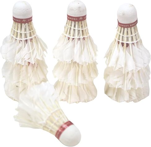 كرات الريشة الفاخرة من ريش الدجاجة الحقيقية من أيكونيكال، عدد 10، باللون الأبيض in Kuwait