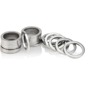 Pedal Washers, Thickness of 2.0mm, Stainless Steel, Milled Flat, Predator Cycling, Bicycle Pedal Spacers, Pedal Extenders, Replacement (20 Pack) (2.0mm)