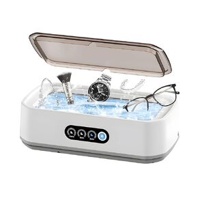 Ultrasonic Jewelry Cleaner,48kHz Professional Chargeable Ultrasonic Cleaner with 3 Time Modes,650ML(23oz) Touch Control Jewelry Cleaner Ultrasonic Machine for Ring, Glasses,Watch Strap, Dentures