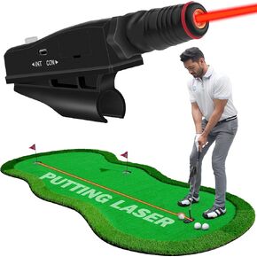 Indoor Golf Putter Laser Aiming Device,Putting Laser Training Aids,Laser Putt Pro Putting Practice Corrector Posture Indicator for Golf Putting Laser Alignment Tool