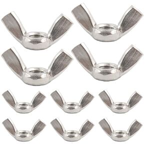 25 Pcs Wing Nuts, 304 Stainless Steel Butterfly Wing Nuts, Locking Wing Nuts for Mechanical Electronic Equipment, M4