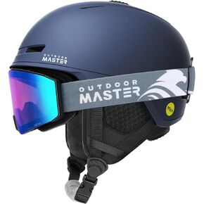 OutdoorMaster Ski Helmet Set,MIPS Ski Helmet with Lens by ZEISS Ski Goggles - MIPS Snowboard Helmet Set for Men, Women & Youth