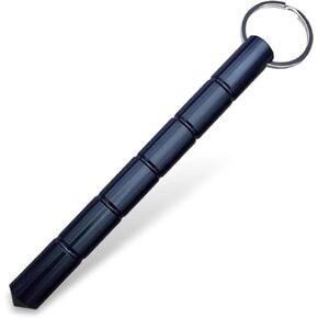 2 Pcs Self Defense Keychain Set, aluminum Blunt Force in Black