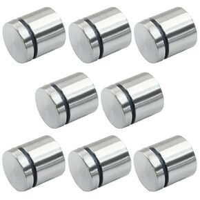 Waziaqoc 8 Pack 1/2 x 2 Inch Stainless Steel Standoff Screws, Wall Mount Standoff Holder Screw, Advertise Standoff Nail Hardware for Acrylic Glass, Picture Frame, Silver