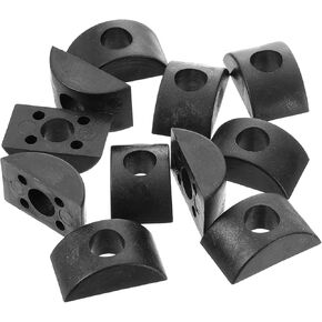 uxcell Plastic Half Moon Spacer Connector Hardware Fittings Black 10mm Hole Dia 20pcs