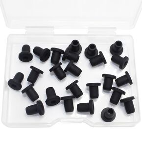 25 Pcs 3/8" Drill Hole, 1/4" ID Silicone Rubber Grommets for Wiring, Top Hat Grommets for Tubes Cables, Waterproof L-Shape O-Ring Seal Hose Gasket in Hydroponic Irrigation Systems