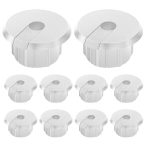 10PCS Black Wall Bushing Grommet, Cable Bushings Wall Grommets for Router Ethernet Adapter Cable, Furniture Wire Holes Grommet