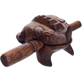 Classic Handmade Percussion Instruments Wooden Frog 2.3-2.5 Inch Wooden Frog Musical Instrument (Black Color)