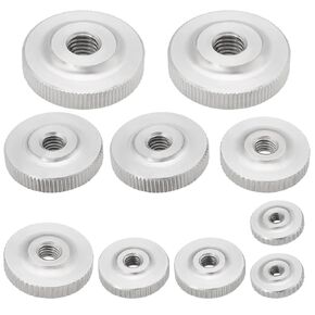10Pcs 304 Stainless Steel Knurled Thumb Nuts M3 M4 M5 M6 M8 Thin Type Knurled Nut Replacement Part Hand Grip Low Type Knob Nut, DIN 467