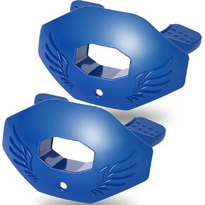 2Pack Football Mouth Guard,Youth Mouth Guard Football,Football Mouthpiece with Strap,No Boil, Soft and Durable, Maximum Breathing Channel,Fits Adult,Youth Hockey Football Rugby(Blue)