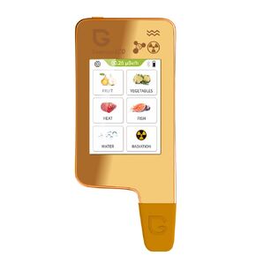 ECO6 Food Tester Nitrate Tester for Fish Fruit Vegetable Meat,TDS Water Tester Radiation Meter Geiger Counter Food Detector for Home Health-Golden