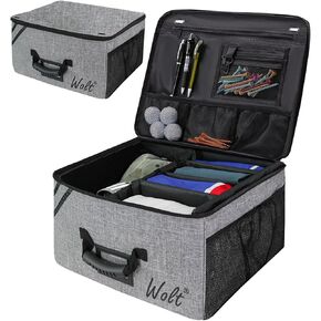 WOLT | Golf Trunk Organizer-Collapsible & Foldable Golf Travel Bag, Waterproof Car Golf Locker with Separate Compartment,Durable Golf Trunk Storage to Store Golf Accessories