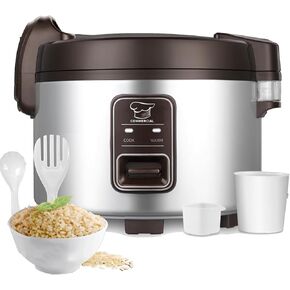 15.8QT Large Commercial rice cooker 84 cups cooked / 32 cups uncooked rice Commercial Electiric Rice Warmer for 60-70 people, with One-Touch Operation