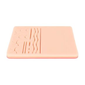Multi-Functional DIY Suture Pad Dual-Purpose Suture Practice Pad Realistic Three-Layer Silicone Skin Set, Featuring 16 Pre-Cut Wounds, Medical Student Training.