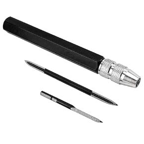 3PCS/Set Scraper Deburring Tool Adjustable Trimming Blade Triangular Trimmer Pencil Steel Cutter Reamer For Fabrication Reaming Removal Plastic Metal Aluminum Pipe Resin 3D Printing Printer Kit Crafts