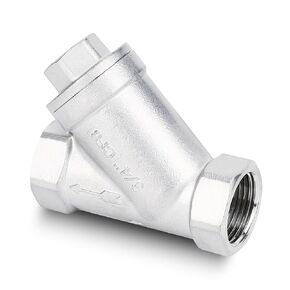 Industrial Plumbing Y Strainers NPT Female 4", Heavy Duty 304 Stainless Steel Y-Strainer, Y-Shaped Filter Valve Connector with 80 Mesh Screen to Remove Excess Impurities for Water Oil Gas DN100