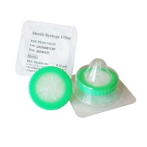 [Pack of 20] Syringe Filters [Sterilized Individually Packed] PES Membrane Diameter 33mm Pore Size 0.22μm by Allpure Biotechnology (PES, PES-33mm-0.22μm)