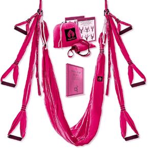 Aerial Yoga Swing Set - Yoga Hammock Hanging Swing - Aerial Sling Inversion Fly Kit - Acro Yoga Inversion Tool - Antigravity Yoga Sling - Suspension Trapeze