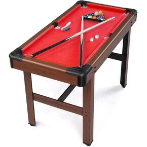 طاولة بلياردو PEXMOR مقاس 48 بوصة، طاولة ألعاب البلياردو للأطفال والكبار، مجموعة طاولة بلياردو صغيرة داخلية وخارجية لعائلة غرفة الألعاب مع الكرات والإشارات والطباشير والفرشاة والمثلث in Kuwait