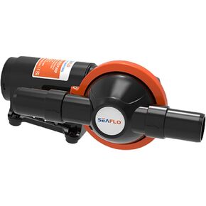 SEAFLO 12V Diaphragm 5.0 GPM Waste Pump – 360-Degree Rotating Head, 4-Year Warranty for Marine, RV, Camper, Boat
