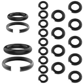 (10+10 Sets) 1/2" and 3/8" Impact Retaining Ring Clip, Friction Ring with O-Ring for Mil-Waukee Electric/Pneumatic Type Impact Wrench