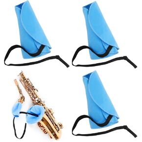 3 Pcs Clarinet Cleaning Swab Cloth Kit for Clarinet Piccolo Flute Saxophone Inside Tube Cleaning Cloth Instrument Maintenance Kit Blue