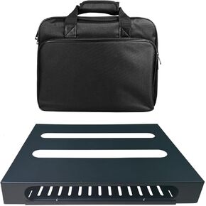 Guitar Pedal Board 13.8" x 11" Guitar Pedalboard with Gig Bag and Mounting Tape (Build-in Power Supply Bracket)