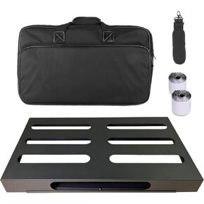 Guitar Pedal Board 22" x 12.6" Guitar Pedalboard with Gig Bag and Mounting Tape (Build-in Power Supply Bracket)
