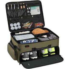 Mogplof Extra Large 2 Layer Golf Trunk Organizer, Golf Gifts for Men Golfers, 20"x 14"x 10" Water-resistant Car Durable Golf Organizer for 2 Pair Shoes, Balls, Tees, Clothes, Gloves, Accessories
