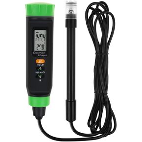 Dissolved Oxygen Meter with ATC Portable DO Meter with Long Cable, Dissolved Oxygen Test Kit Tester with Self Floating Probe Electrode