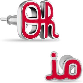 Stone Armory Ohio State Gifts - Script Oh-io Stud Earrings - Hypoallergenic for Sensitive Ears - Ohio State Buckeye Jewelry