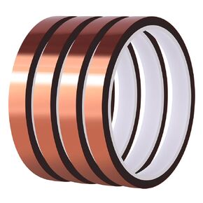 9 Rolls 10mm×30m (98Ft) Sublimation Tape Heat Tape Transfer Tape High Temperature Heat Resistant Tape, Heat Tape for Sublimation Heat Press Electronic Soldering Masking, No Residue