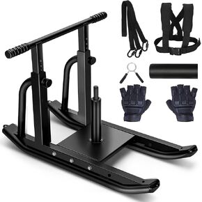 Weight Sled, Fitness Sled, Fitness Strength Training Sled,Adjustable Height Weight Training Sled,Heavy Duty Workout Sled for Building Muscle and Explosive Strength for 1" and 2" Weight Plates