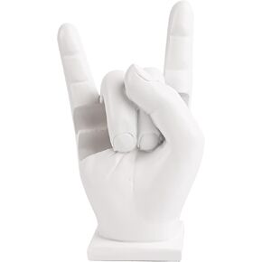 Framendino, White Gesture Shaped Rock Hand Drumstick Display Holder for Drummers Stick