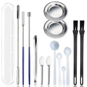 15 pcs Capsule Filling Machine Kit, VEINARDYL Versatile Pill Filling Tool for Gel Capsules Empty with Micro Spoon Spatula, Capsule Filling Tray, Herb Powder Tamper Tool, U-Shaped Spoon
