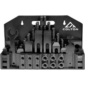 Colton 58020 | 60Pc Premium 7/16" T-Slot Clamping Kit 3/8"-16 UNC Thread