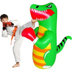 48 in Punching Bag for Kids, Free Standing Boxing Bag for Kids,Inflatable Dummy, Inflatable Punching Bag, De-Stress Boxing Bag for Kids.