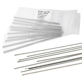 10pcs Lingual Retainer Wire Stainless SteelSuper elastic Flat Straight Twist Wires,0.010 * 0.032