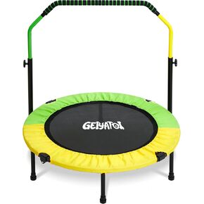 40 Inch Kids Large Folding Trampoline, Toddler Trampoline with Comfortable Foam Handle, Rebound Trampoline Suitable for Indoor and Outdoor Boys and Girls to Play and Exercise