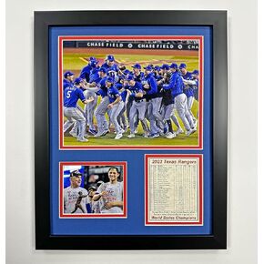 Texas Rangers | 2023 World Series Champions | Framed Photo Collage | 2 Sizes and Styles | (Celebration, 12"x15")