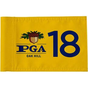 Standard Golf Flag PGA Golf Pin Flag Practic Putting Green Golf Flag For Backyard Garden Double-Sewn 600D Nylon Miniature Pin Flag Regulation Tube Flag 8"L x 6"H Yellow