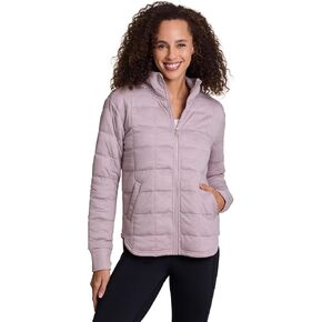 RBX Active Women's Jacket, Ultra Lightweight Full Zip Quilted Jacket with Pockets All Season Mock Neck Zip Up Sweatshirt
