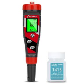 pH Meter for Water Hydroponics Supplies - pH Up and Down Tester Digital PPM Meter EC Meter Combo for Home Growers – Accurate pH Tester TDS EC Reader for Hydroponics