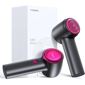 TORRAS Fabric Shaver Lint Remover, Rechargeable Electric 3-Speed Sweater Shaver Remove Fuzz, Pilling for Cashmere, Wool, Coat, Furniture, Clothes depiller with Replacement Blades, Pearl White in Kuwait