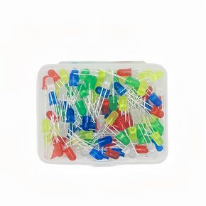 5mm LED Diode Light Assortment Kit - 5 Colors (20pcs Each), Multi-Color Emitting Bulbs for DIY Electronics, Arduino, Raspberry Pi, PCB Circuits, Science Projects (100PCS)
