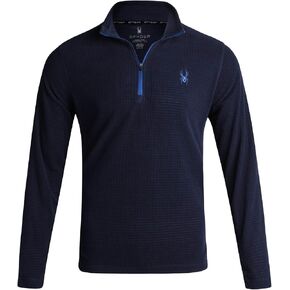 Spyder Men's Active Quarter Zip Sweatshirt - Lightweight Grid Fleece Athletic Mock Neck Pullover Sweatshirt (Sizes: S-XXL)