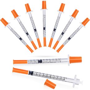 30G Syringe, Syringes 1/2" 8mm 1ml Inch, Individually Wrapped for Sterility, Pack of 100